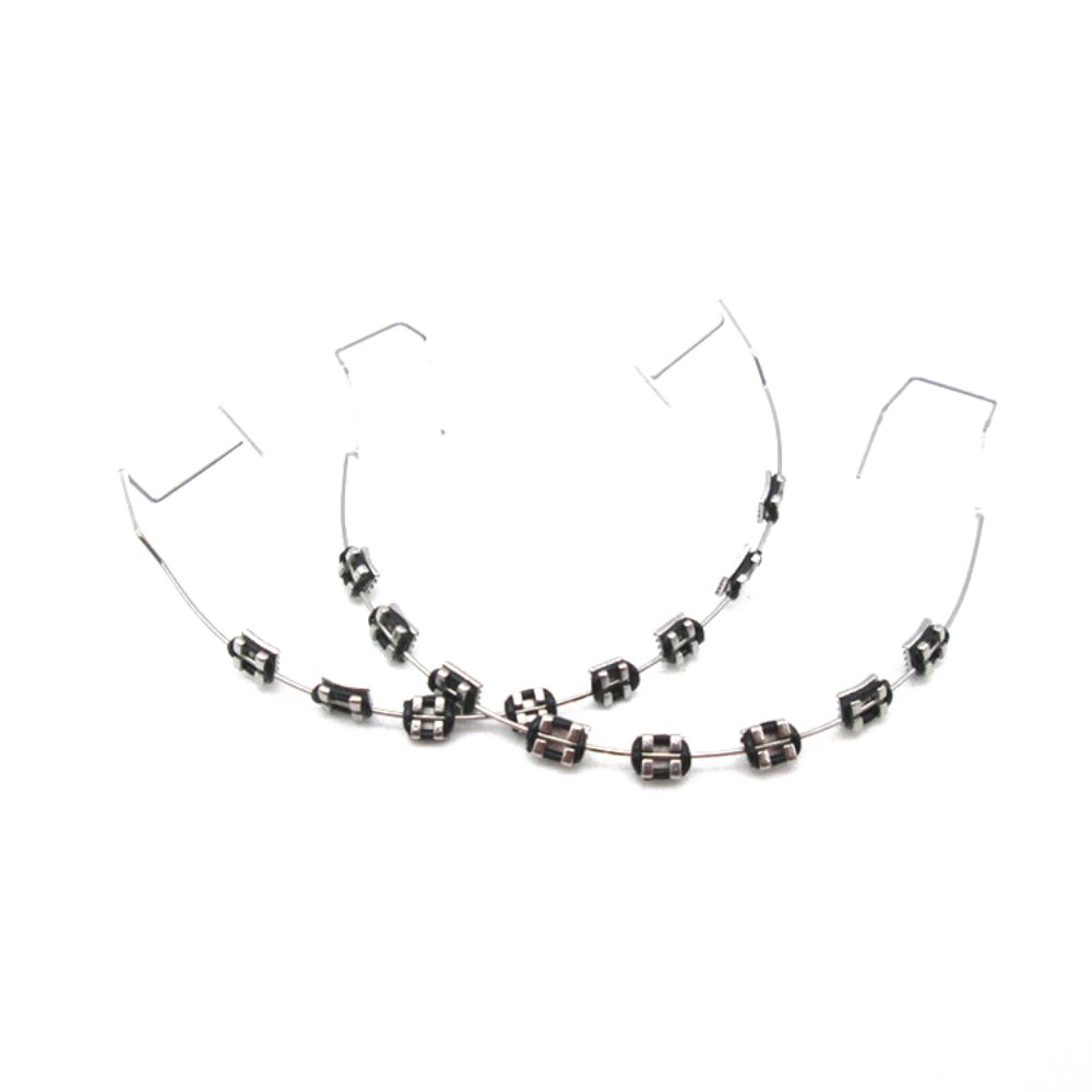 1 Pair Dental Decorations Temporary Tooth Decoration with Metal Wires Metal Bracket  Teeth