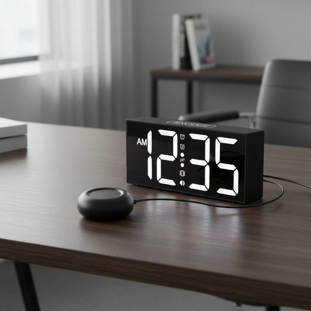 Super Loud Vibrating Electronic Alarm Clock Adjustable Brightness Table Clock Student