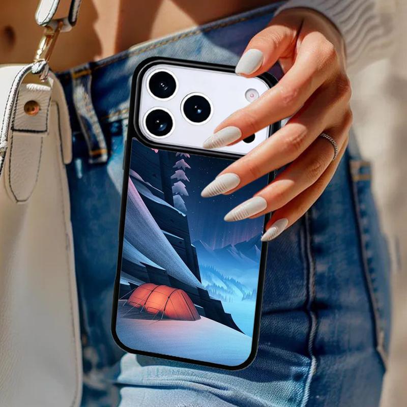 Natur Camping Kunst Handyhülle Für iPhone 17 Air 14 15 13 12 Max Hülle Für Apple 16e 11 Pro Max Plus Coque