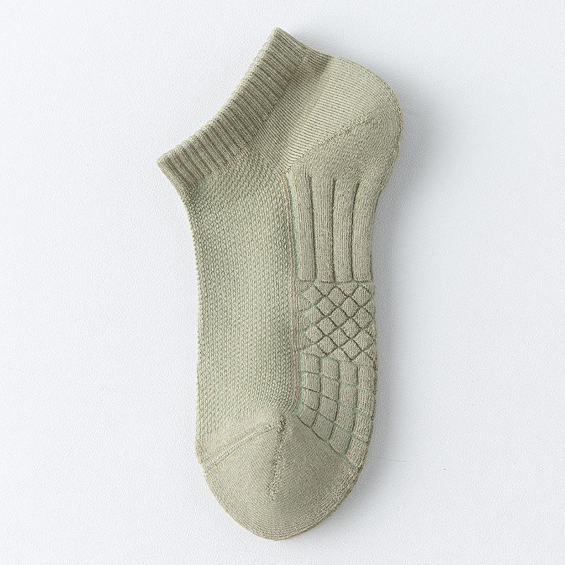 Short Socks for Men - Light Summer Style, Antibacterial and Deodorizing, Short Tube, Pure Cotton, with Massage Bottom