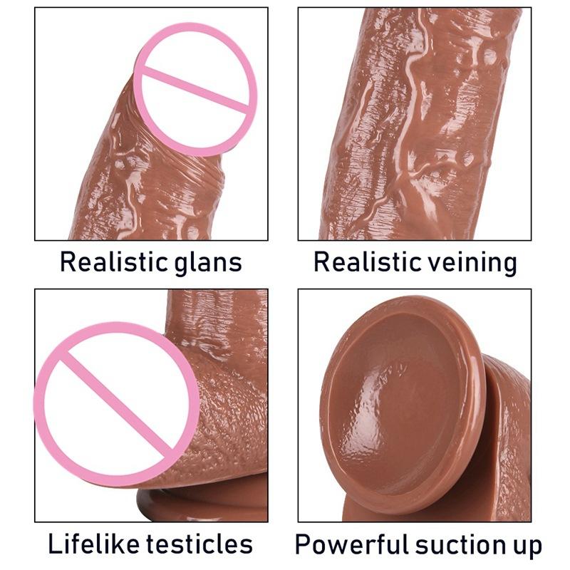 12.4 Inch Realistic Huge Dildo with Suction Cup for Women Massage Wand