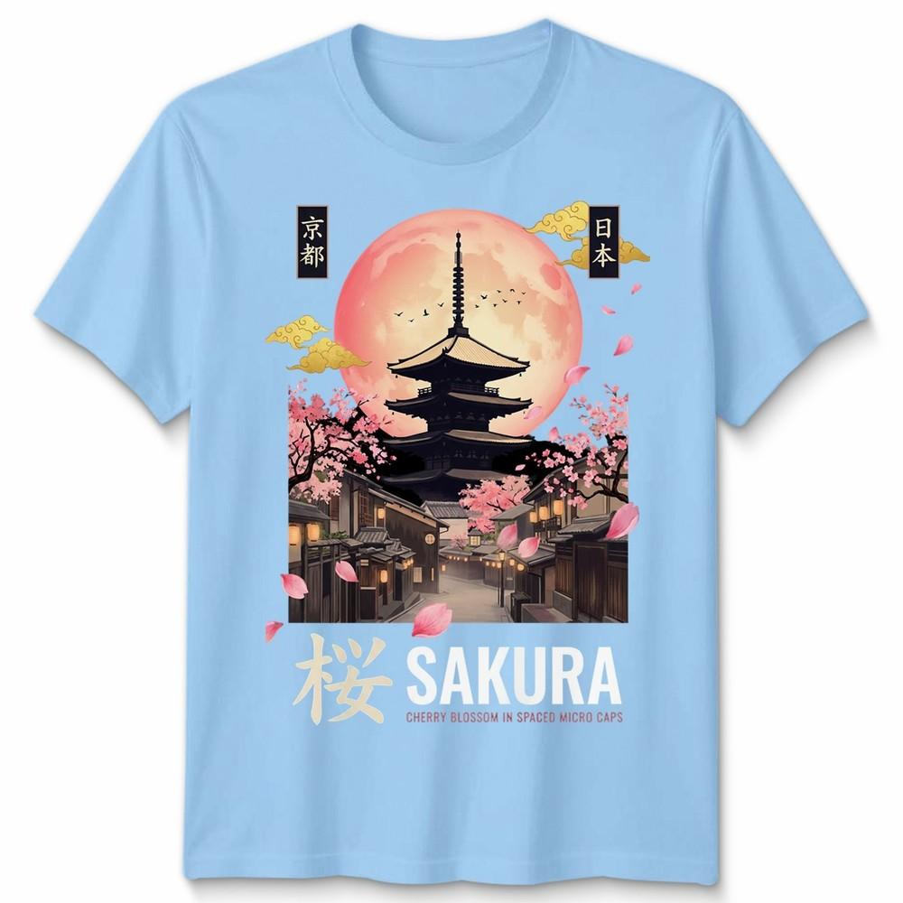 Kyoto Inspired Japanese Unisex T Shirt Tokyo Japan Temple Art Graphic Tee