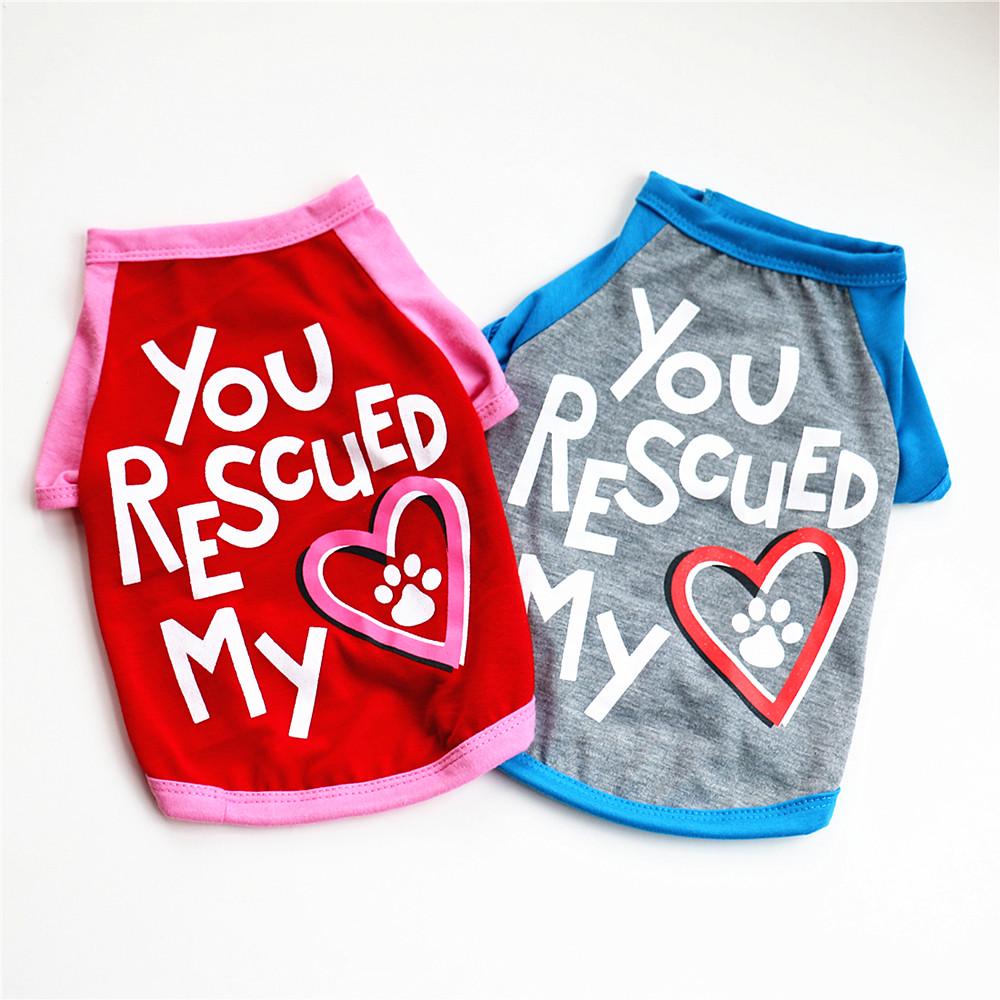 Pet Puppy Summer Footprints Vest Small Dog Pet Clothes T Shirt