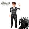 Wednesday Addams Cosplay Costume For Boys Girls Kids Overalls Halloween Xmas Party