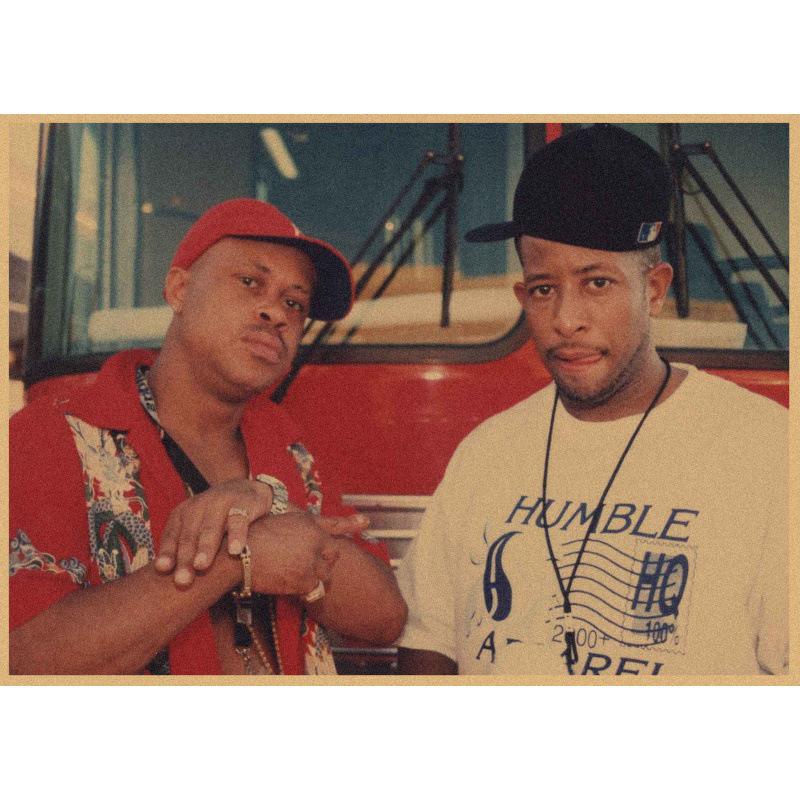 

Retro Rap Hip-Hop Group Kraft Paper Poster for Bar and Cafe Wall Decor White card paper (non-adhesive) 30*42 cm