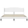 Bed Frame with Headboard White 180 x 200 cm Faux Leather
