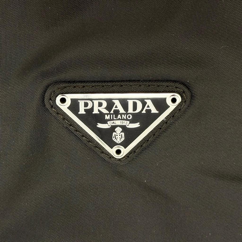 PRADA Triangular logo B6242 Handbag black Women used
