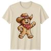Lebkuchen Cowboy Weihnachten Feiertage Unisex T-Shirt Unisex Tee Grafik Unisex Oberteil