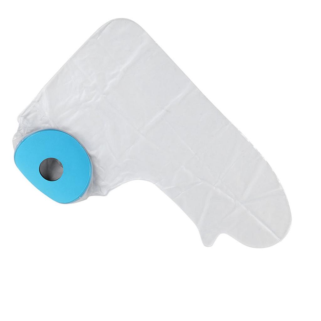 Blå dykmaterialringar PVC duschskydd vuxen hel arm P2202 62cm