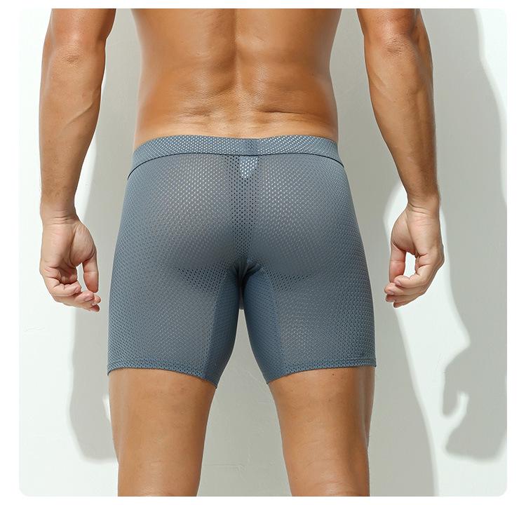 Men's Anti-Chafing Sport Boxer Briefs, Plus Size, Breathable, with Large Pouch and Extended Leg.