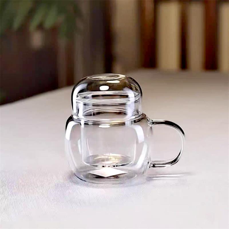 250ml Heat-resistant Small Glass Teapot With Tea Infsuer Tea Leaf Herbal Strainer One Person Glass Tea Pot Kungfu Tea Set
