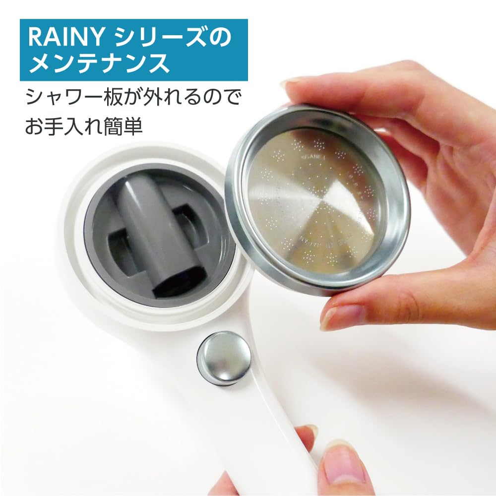 Sanei Ultra Fine Bubble Shower Rainy Water Made In Metallic Blue Head, Stop, Ultra-Fine Flow, Hand-Operated Stop, Water-Saving, Japan,