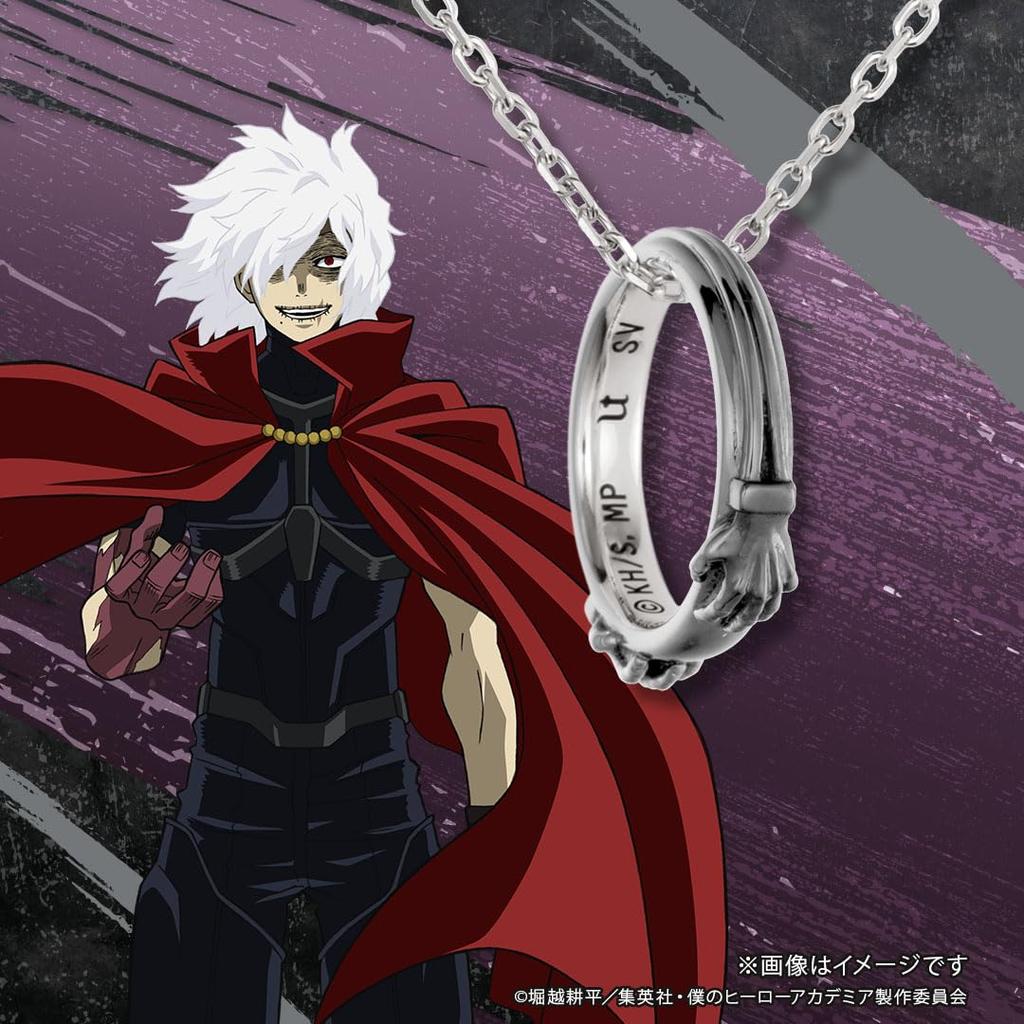 My Hero Academia Ring Necklace Tomura Shigaraki Silver Black Coating Unisex U-TREASURE Women's