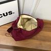 Pleated Drawstring Lightweight Shoulder Bag Women's Vintage Dumpling Bag Large Capacity Commuter Crossbody Bag