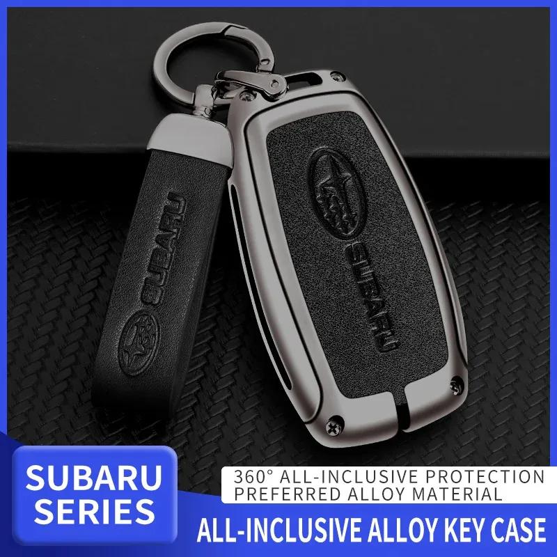 Car Zinc Alloy Key Case Bag For Subaru Brz Wrx Xv Ascent Forester Outback Impreza Legacy Car Metal Key Shell Auto Accessories Y15