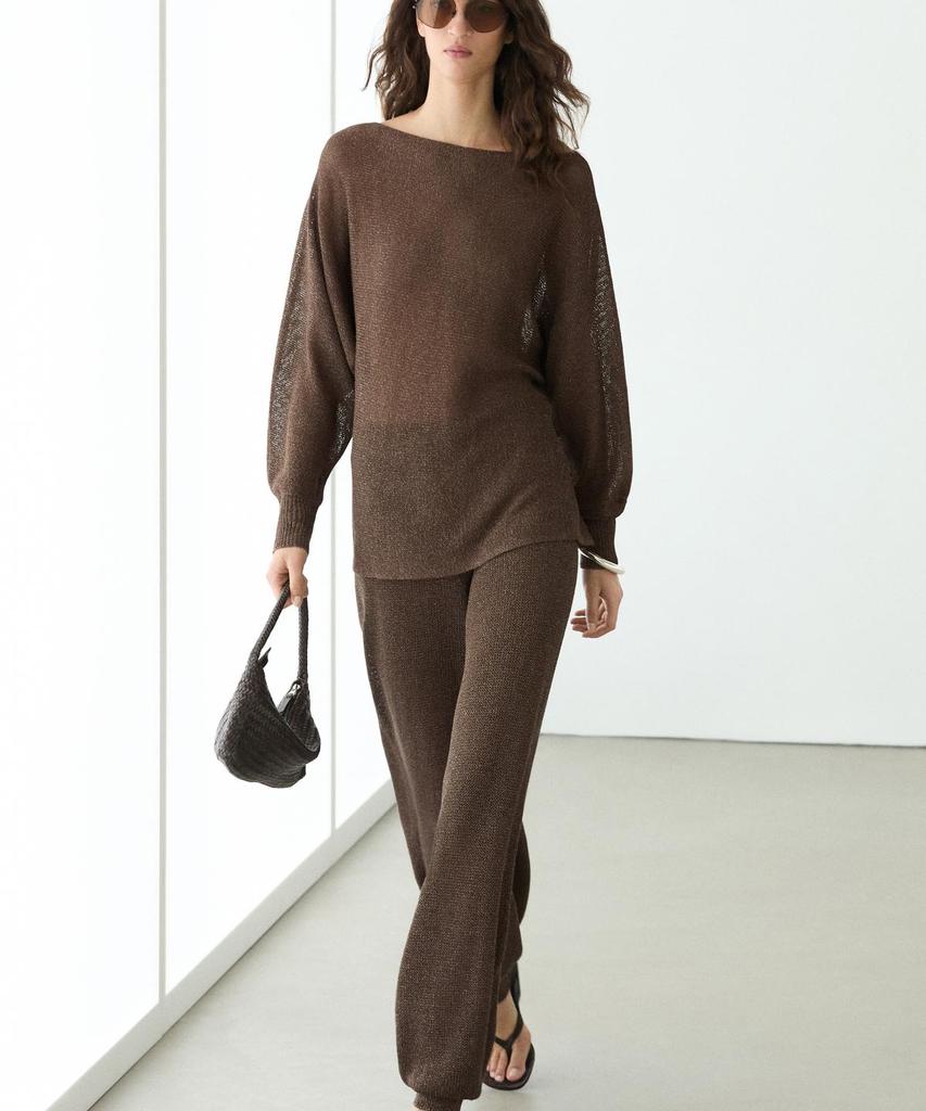 Masimodutti Cotton Blend Fluid Knit Sweater
