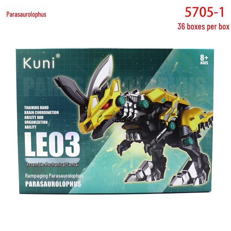 Mechanical Sentai Tyrannosaurus & Triceratops Electric Dinosaur Model Toy