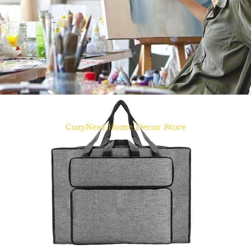 92MF Borsa Portatile per Pittura ad Acquerello Borsa per Disegno Borsa per Trasporto Custodia Organizer Piccolo Fascicolo per Arte con Manico Per Opere d'Arte Tela