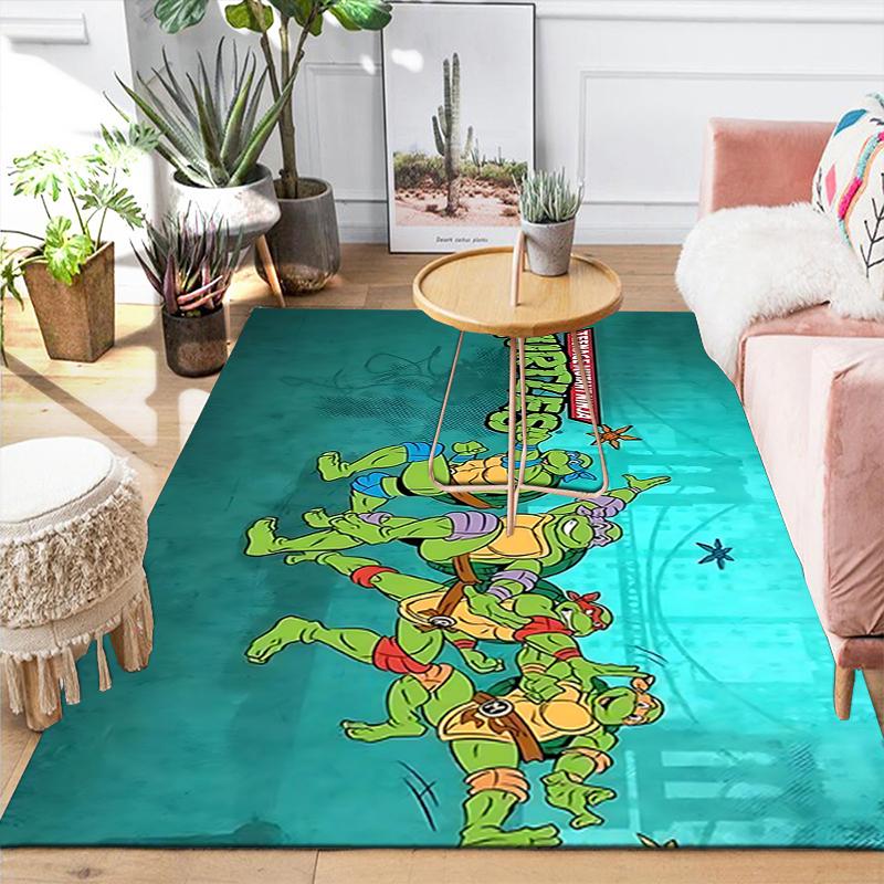 1Pc Turtles Urban Adventure Rug, Office Carpet Indoor Outdoor Doormat, Non-Slip, Comfortable, Living, Christmas Halloween, Xmas Gift S1861