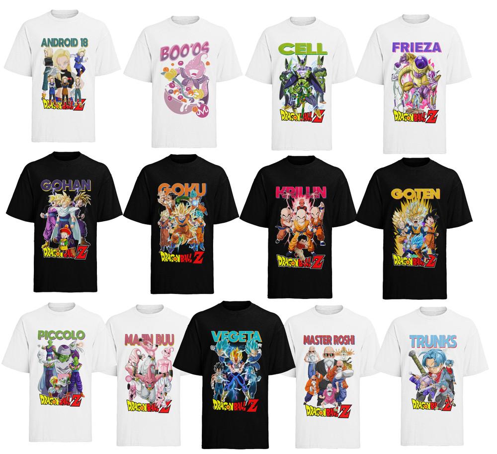 

Mens Organic T-Shirt S-XXXL Print Large Goku Vegeta All Character Anime 3XL