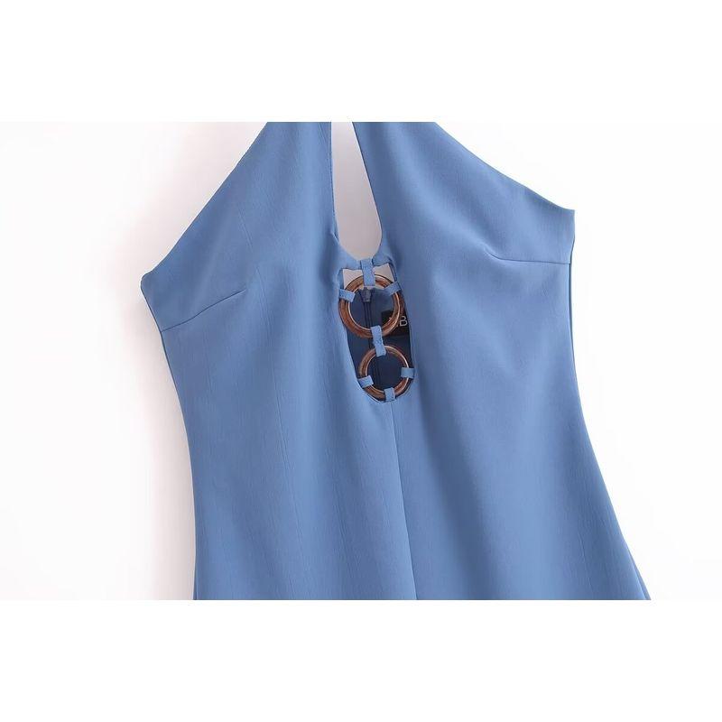 Kaslead New Arrival Women's Clothing Fashion Style Fashion Silm Hanging Collar Midriff Outfit Short Dress 4772224