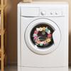 2 Pcs Painted Garlands Laundry Room Bathroom Home Background Landscaping Decoration Wall Stickers