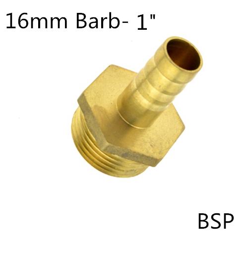 

Brass Hose Pipe Fitting 10mm 12mm 14mm 16mm 19mm 32mm Barb Tail To 1 Inch BSP Male Thread Connector Joint Copper Coupler Adapter 1pcs