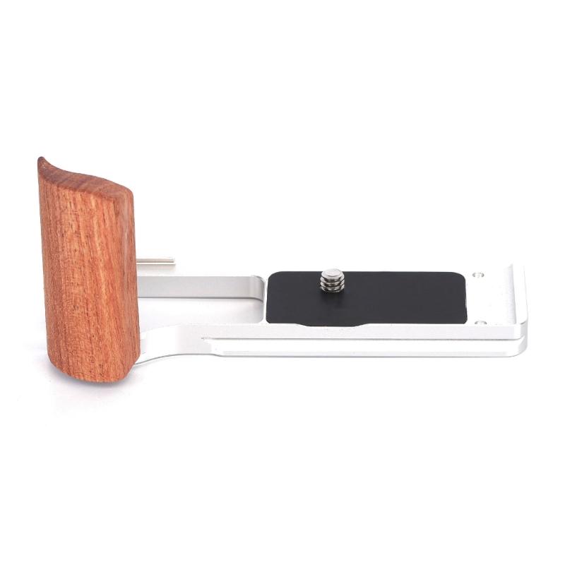 High Precise Aluminum Base Wooden Handle For R50V Cameras Hand Grip Improved Ergonomics And Durability 1/4inch Screw