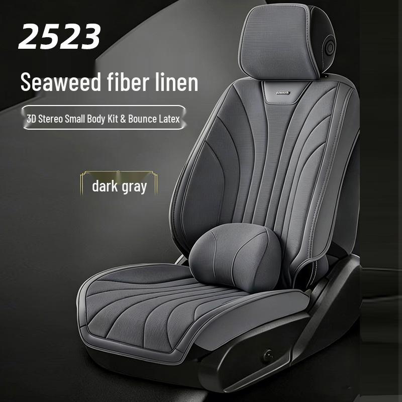AION Seaweed Fiber & Hemp Car Seat Mats - All-Season, Fully Enclosed Covers
