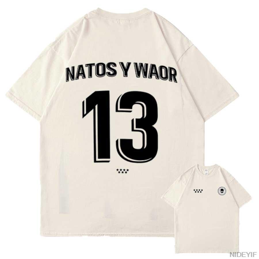 2025 NATOS WAOR Merch 2025 Tour T Shirt For Unisex Women Hiphop Streetwear Oversized Tops 100 Cotton TShirt NW5