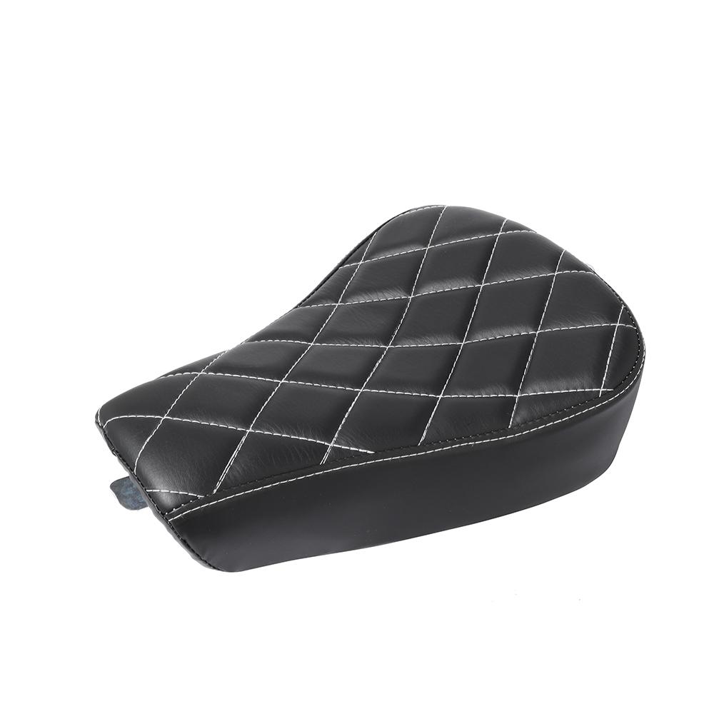 For Harley Sportster Forty Eight XL1200 883 72 48 Black Motorcycle Front Driver Leather Pillow Solo Seat Cushion