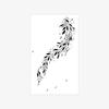 Dark Plain Tattoo Sticker High-End Hand Tattoo Sticker