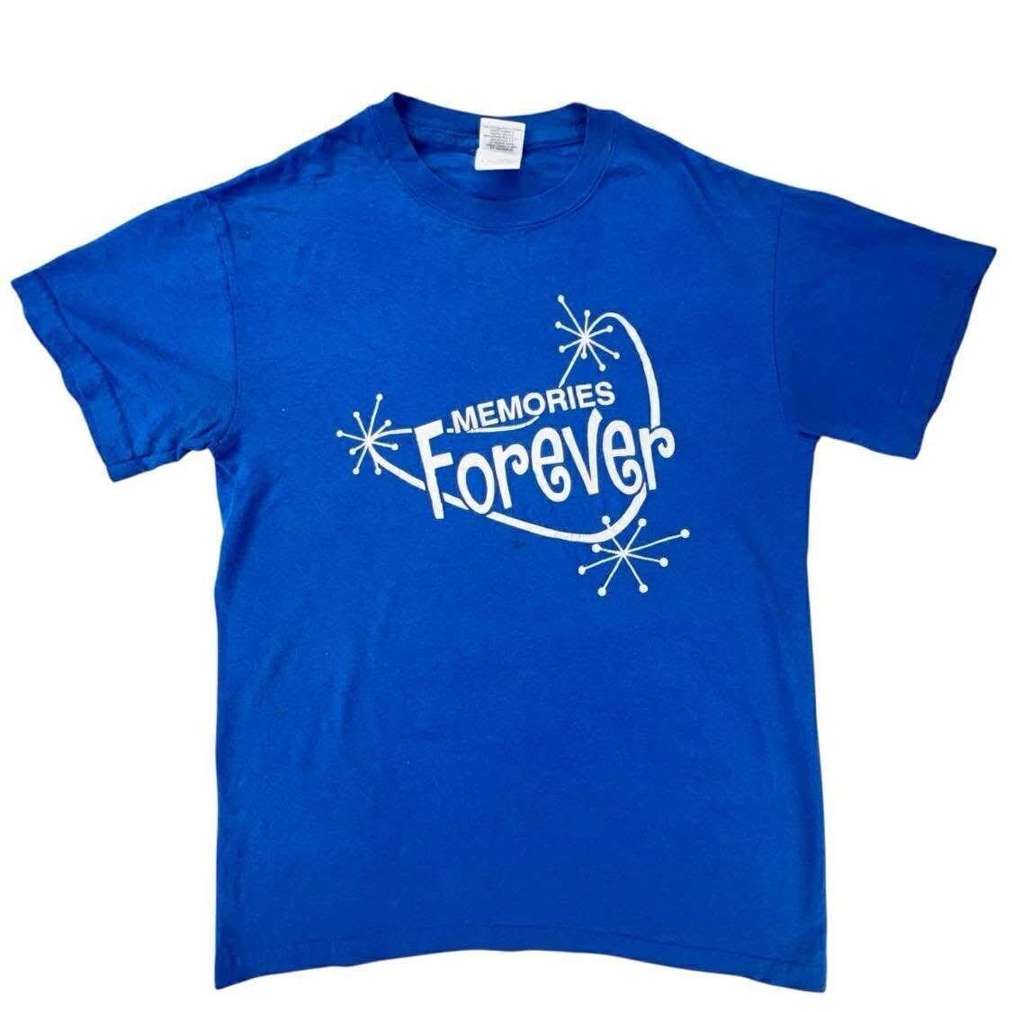 Memories Forever Graphic T Shirt Gildan Ultra Blend Blue Small L