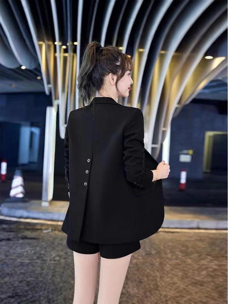 Damen Petit Khaki Slim Fit Blazer - 2025 Frühling/Herbst Beliebter Street Style