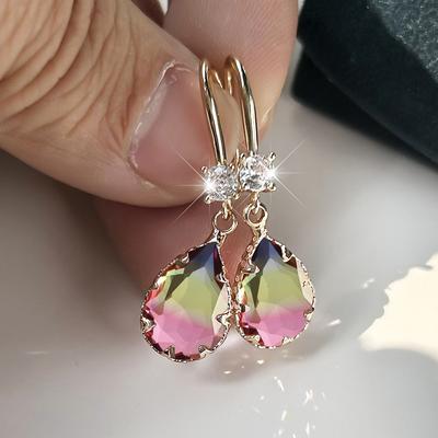 Елегантні кришталеві сережки-краплі для жінок, дівчат, золотого кольору, темперамент, весілля, заручини, вишукані ювелірні вироби