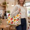 Cute Fruit Printed Tote Bag for Women Casual Lightweight Shoulder Bag for Outdoor Shopping Daily Use
