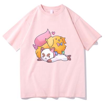 Bee and Puppycat T Shirt Unisex  Harajuku Aesthetic Cartoon Graphic Kawaii Tshirts Unisex Streetwear Casual Cotton Tees Shirts Korea