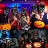 Purge Mask Scary Halloween Light Up Glowing Mask Gift For Kids Adults Festival Party