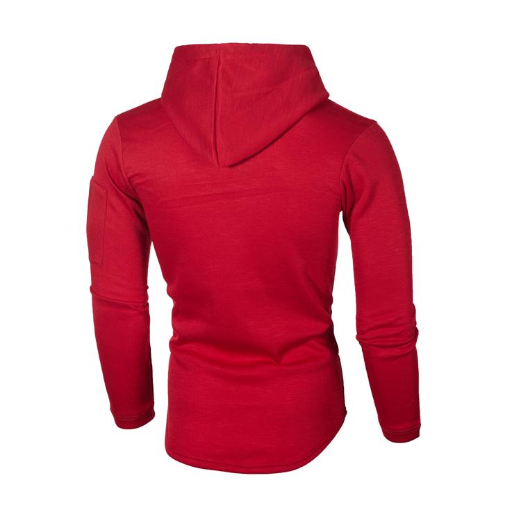 Men's Jacquard Patchwork Zipper Hoodie - Round Neck, Long Sleeve, European American Style