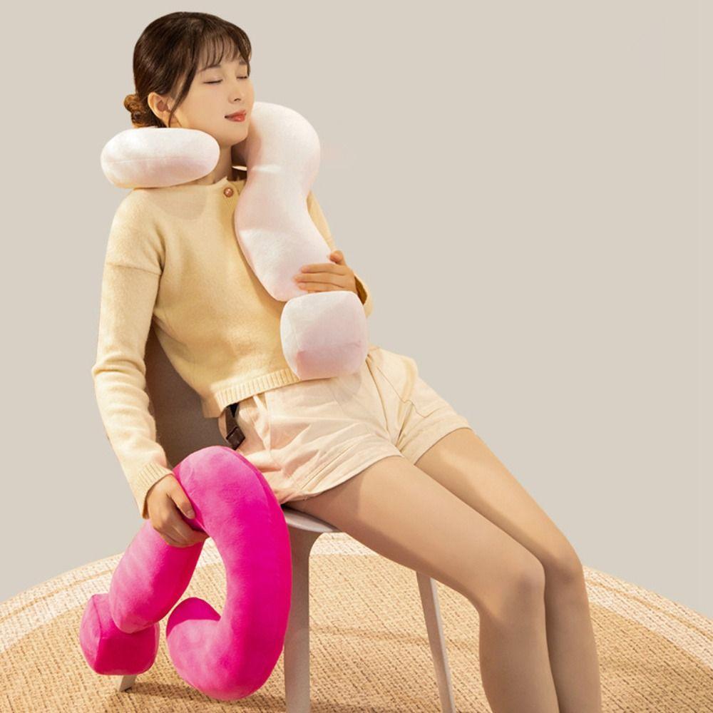 Мягкая подушка для сна в офисе Эргономичная поддержка шеи Многоцелевая диванная подушка Постельные принадлежности серый 980₽