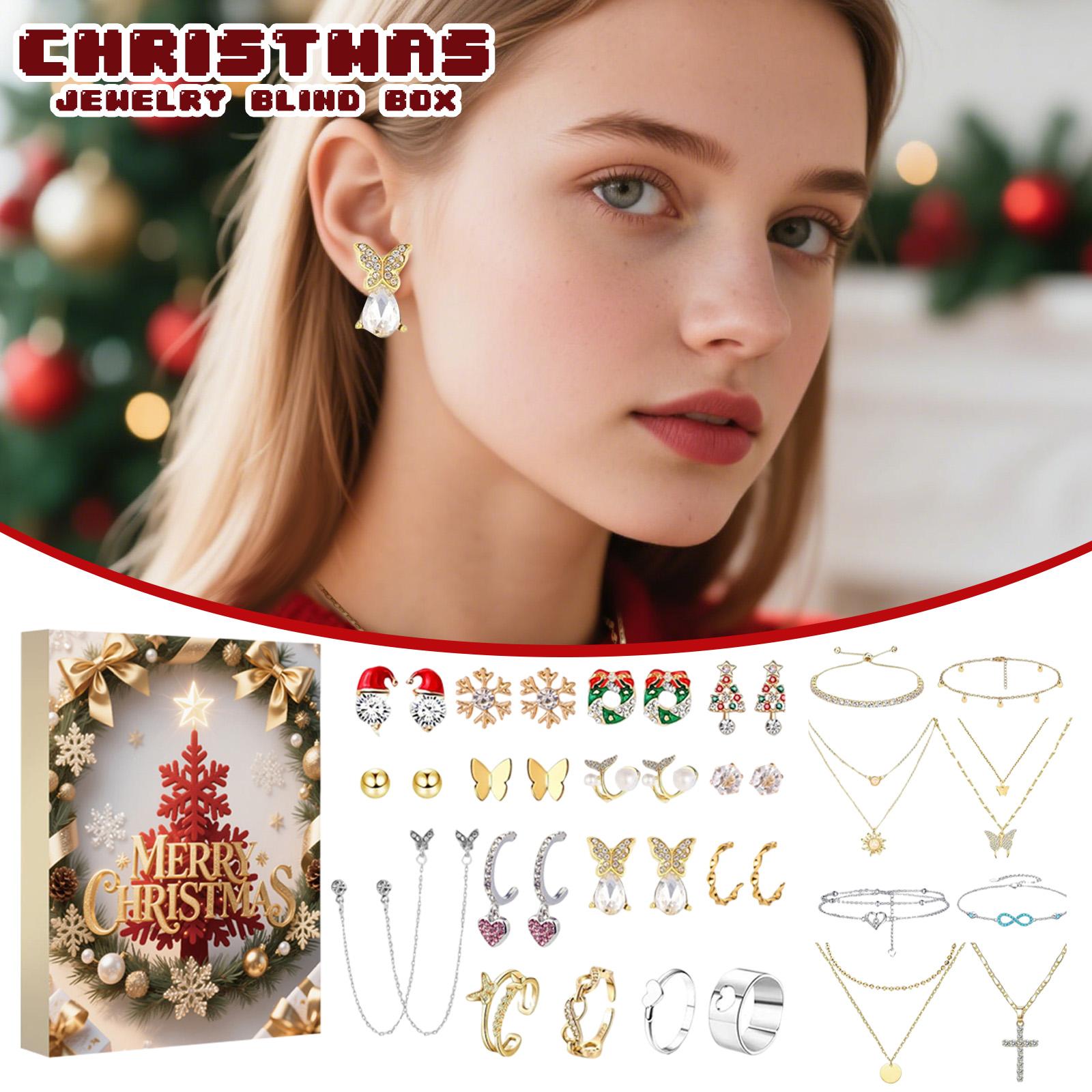 

Рождественский календарь обратного отсчета Адвента Календарь Бисерный браслет DIY Браслет Календарь обратного отсчета Подарок для девочки 24 шт. One Size золотой