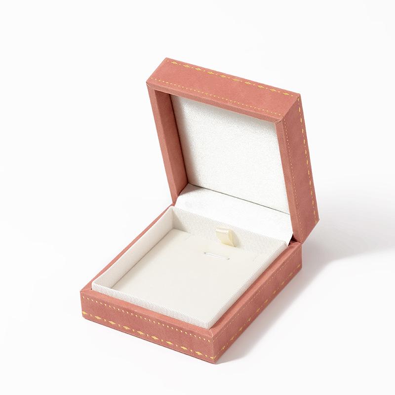 Luxurious Velvet Jewelry Box with Thickened Right-Angle Convex Edges for Rings, Pendants, and Bracelets