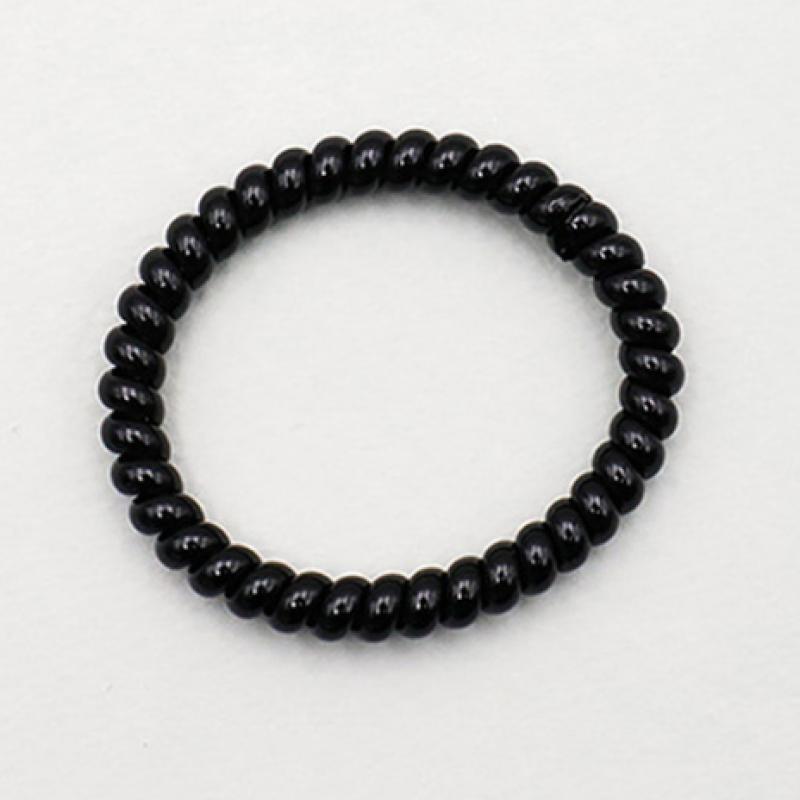 Daiso Thin Spring Rubber Bands  Black  Pack Of 5