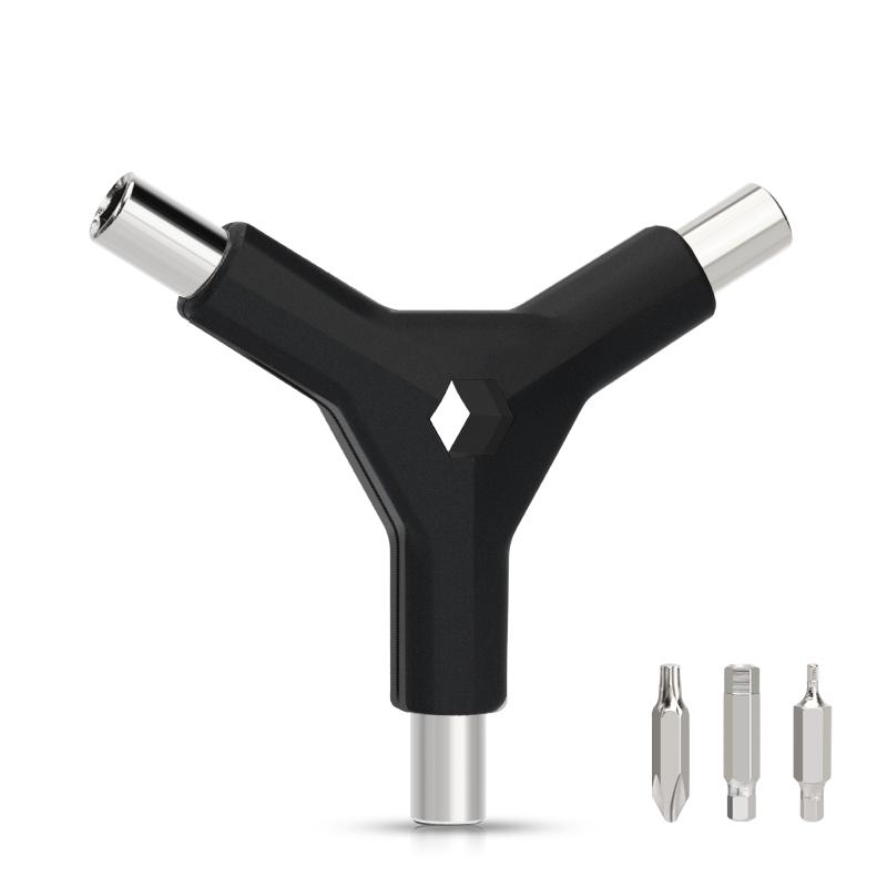 

Шестигранный ключ для велосипеда 6 в 1, Y-образный, 3-сторонний, сменные биты, набор инструментов для ручного ремонта велосипеда из углеродистой стали, отвертка T25 Ph2 чёрный