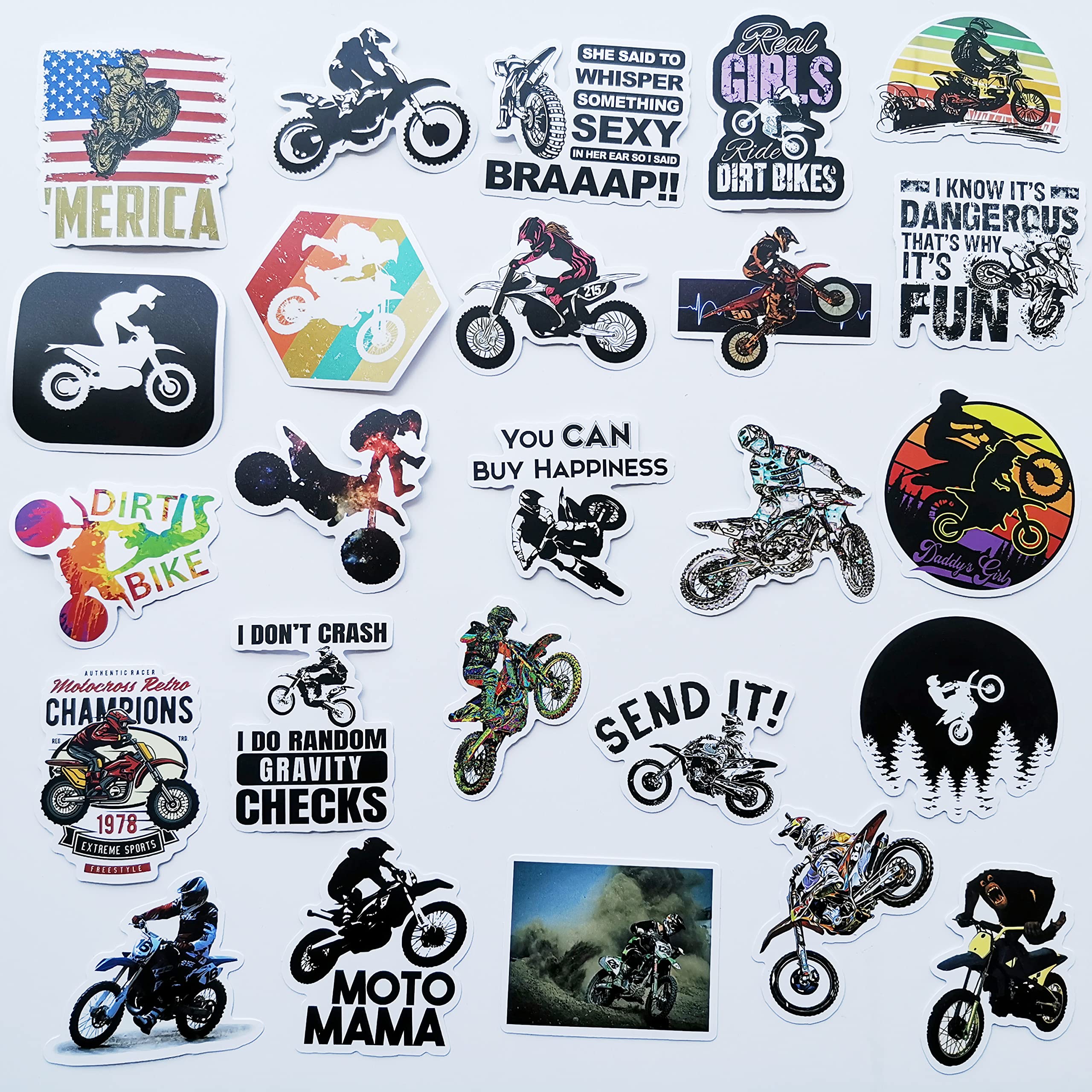 

Motocross Decal Set Bike Seals Motorcycle Variety Motorcycle Helmet Stickers 50pcs