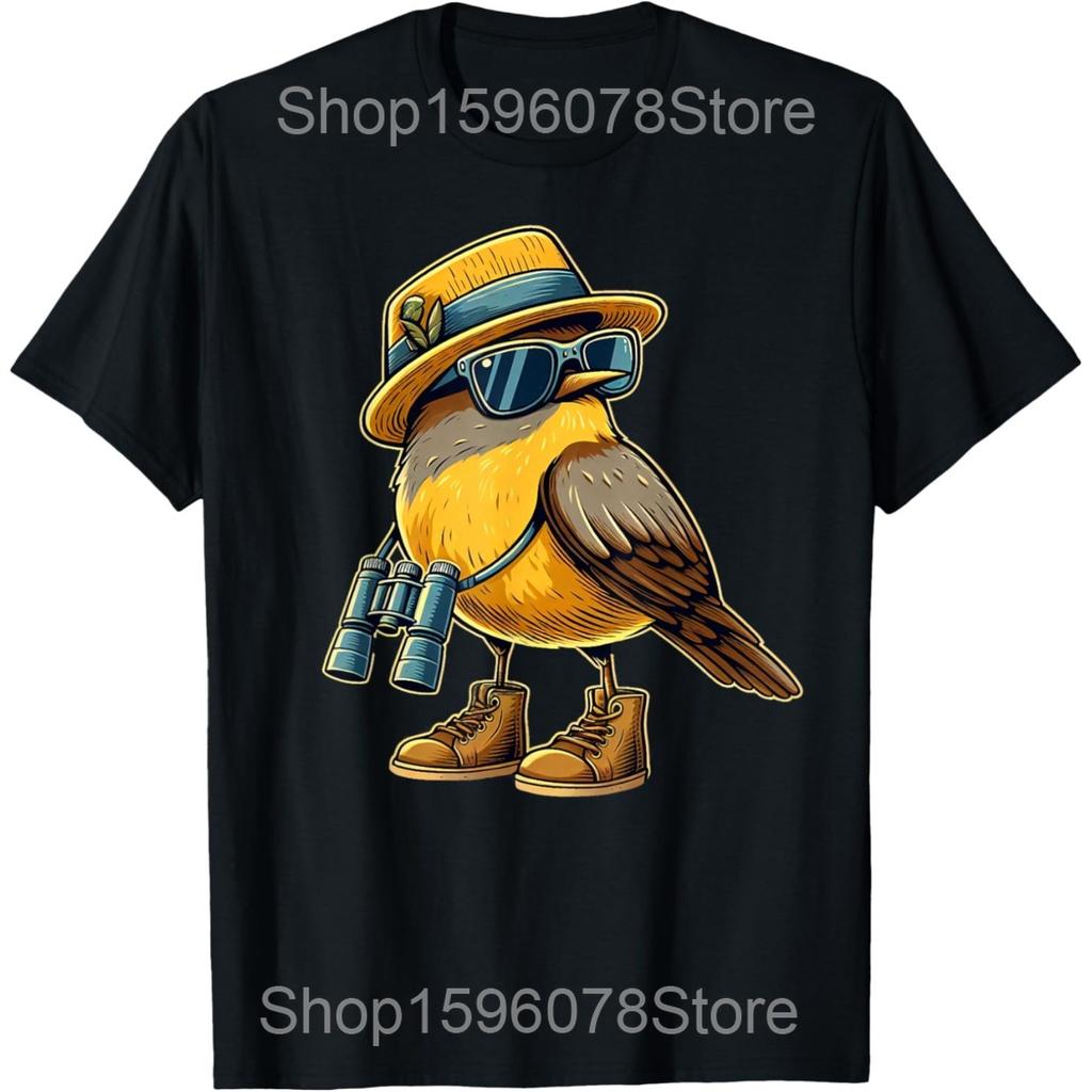 Funny Bird Watching Art for Men Women Bird Watcher Birding T Shirts Humor Streetwear Tee Short Sleeve Unisex Loose Clothing