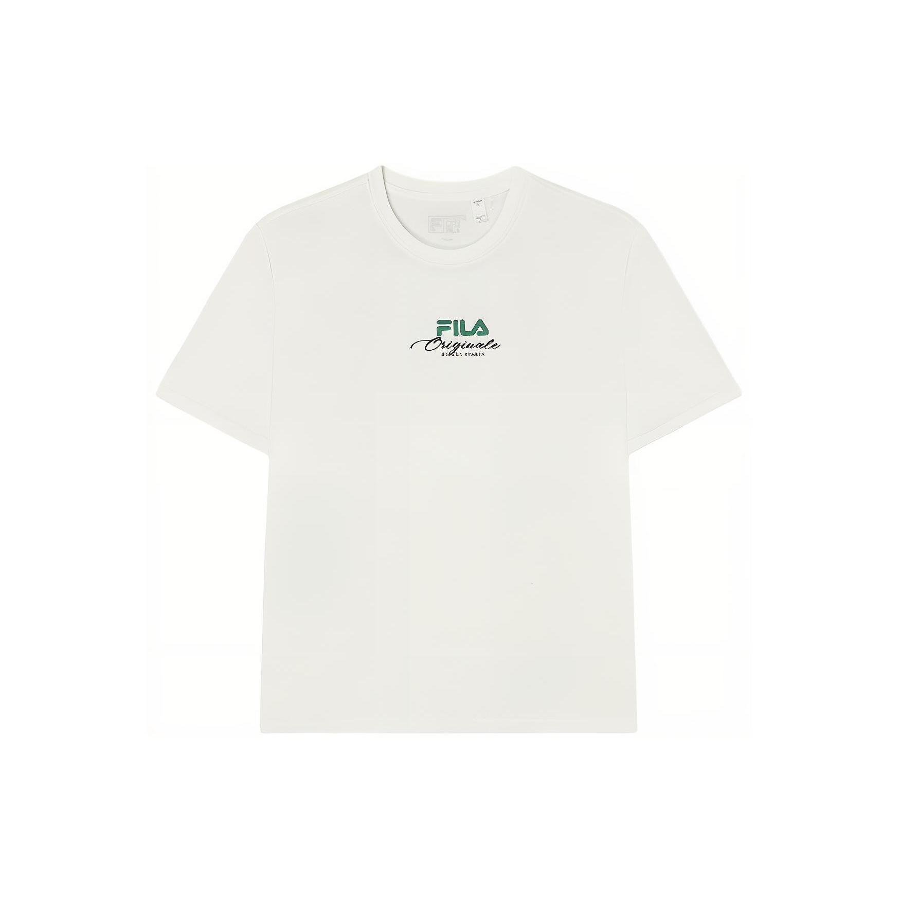 FILA T Shirts Men s Cloud White Crew Neck Moderate F11M419106F-WT XXL