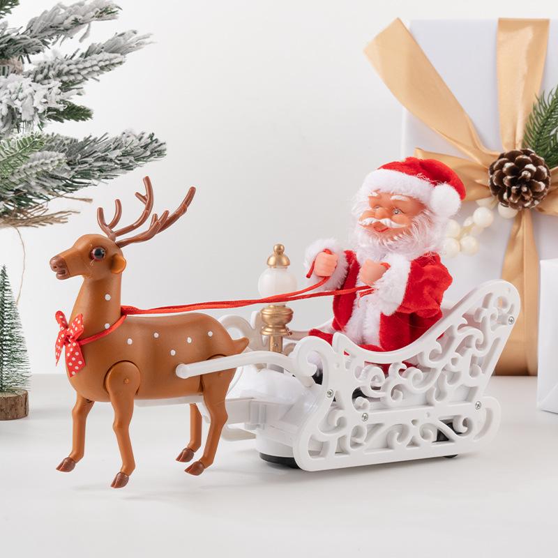 Electric Climbing Ladder Santa Claus Toy for Kids' Christmas Decoration