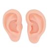 1 Pair Silicone Ear Model Soft Flexible Simulation Ear Model for Earrings Display Ear Piercing Exercise Light Skin Color
