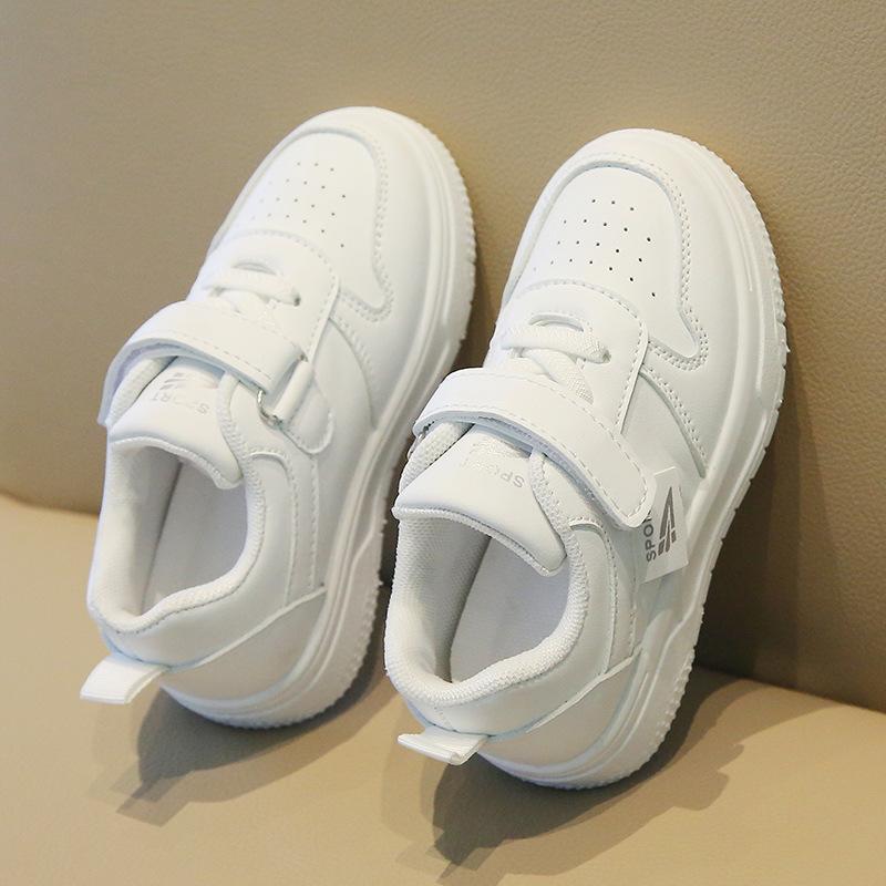 Kids Spring Autumn Breathable Sports Shoes Soft Sole Casual Sneakers Unisex Baby White Shoes Lightweight Comfortable Walking Shoes